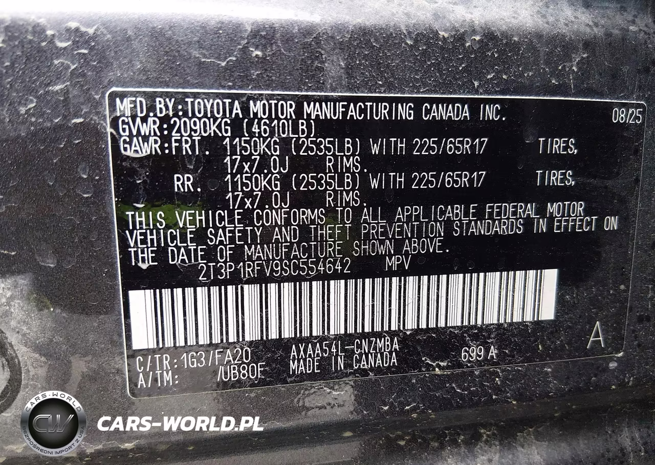2025 Toyota Rav4 Xle VIN:2T3P1RFV9SC554642 - 9