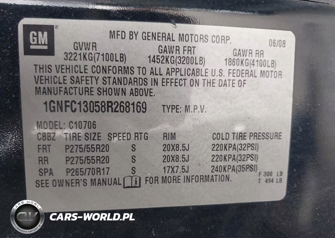 2008 Chevrolet Tahoe Lt VIN:1GNFC13058R268169 - 9
