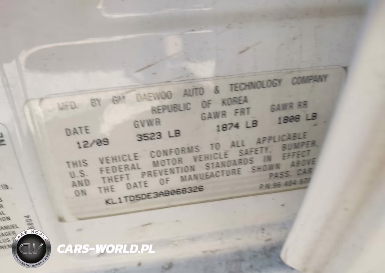 2010 Chevrolet Aveo Lt VIN:KL1TD5DE3AB068326 - 9