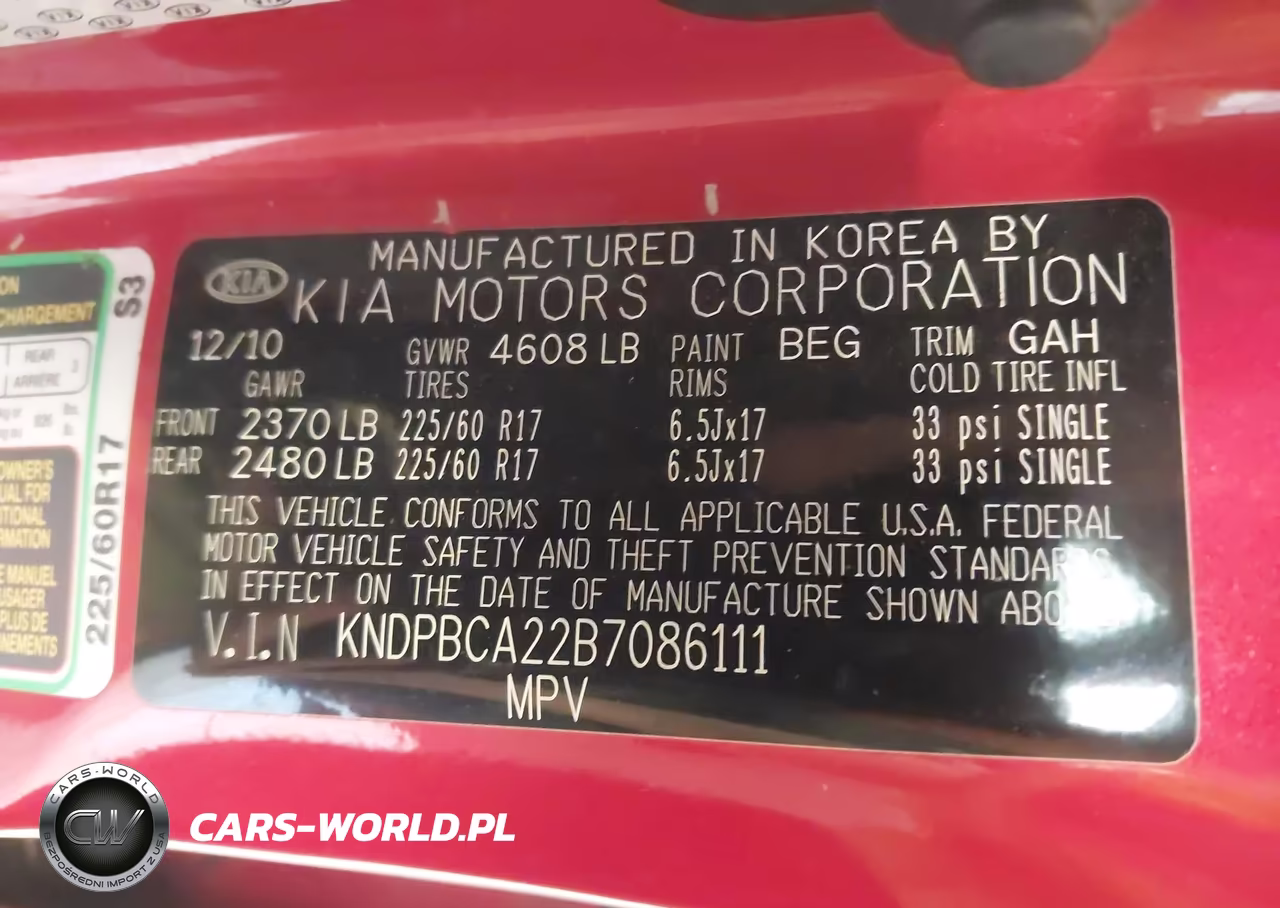 2011 Kia Sportage Lx VIN:KNDPBCA22B7086111 - 9