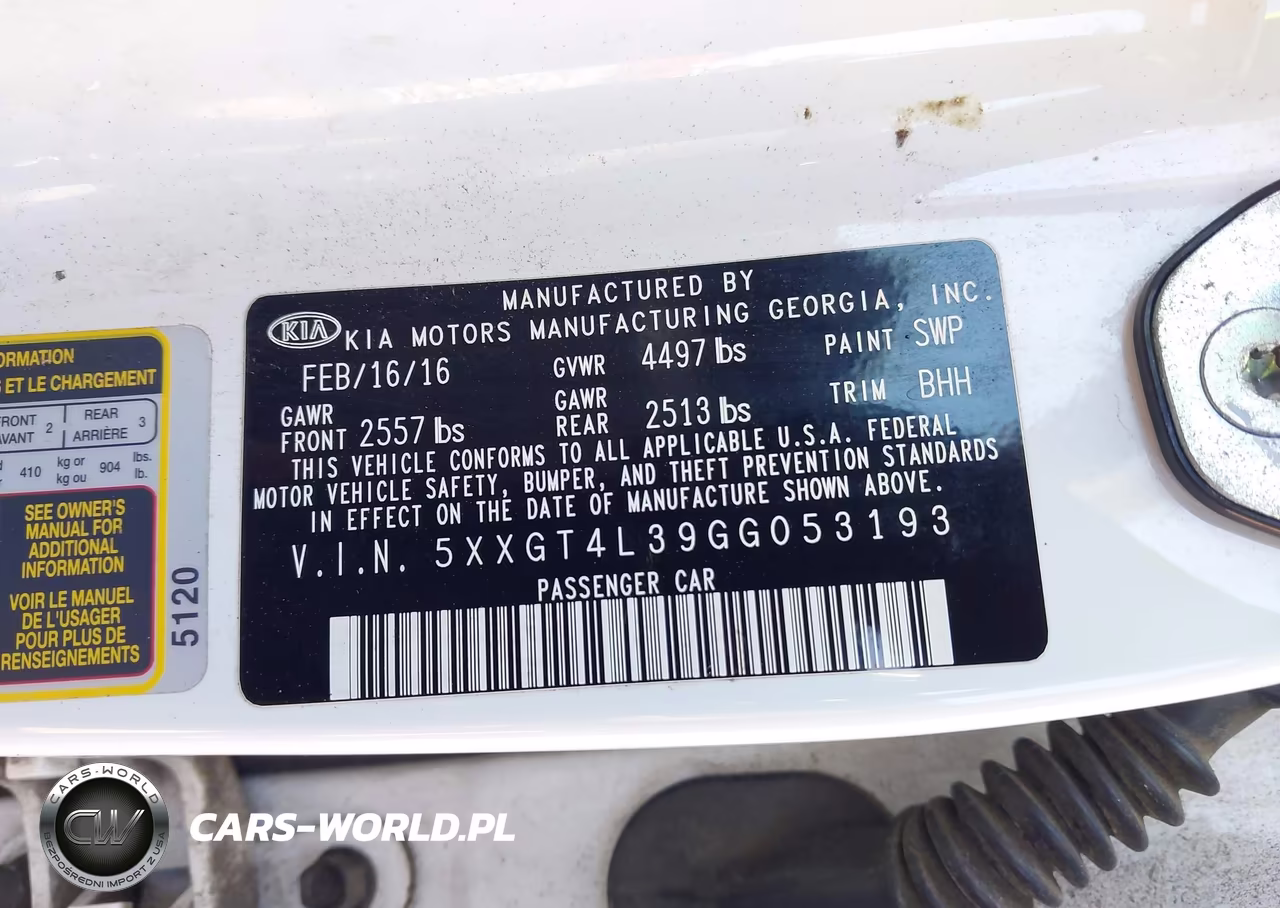 2016 Kia Optima Lx VIN:5XXGT4L39GG053193 - 9