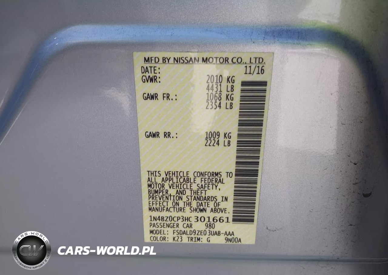 2017 Nissan Leaf Sv VIN:1N4BZ0CP3HC301661 - 9
