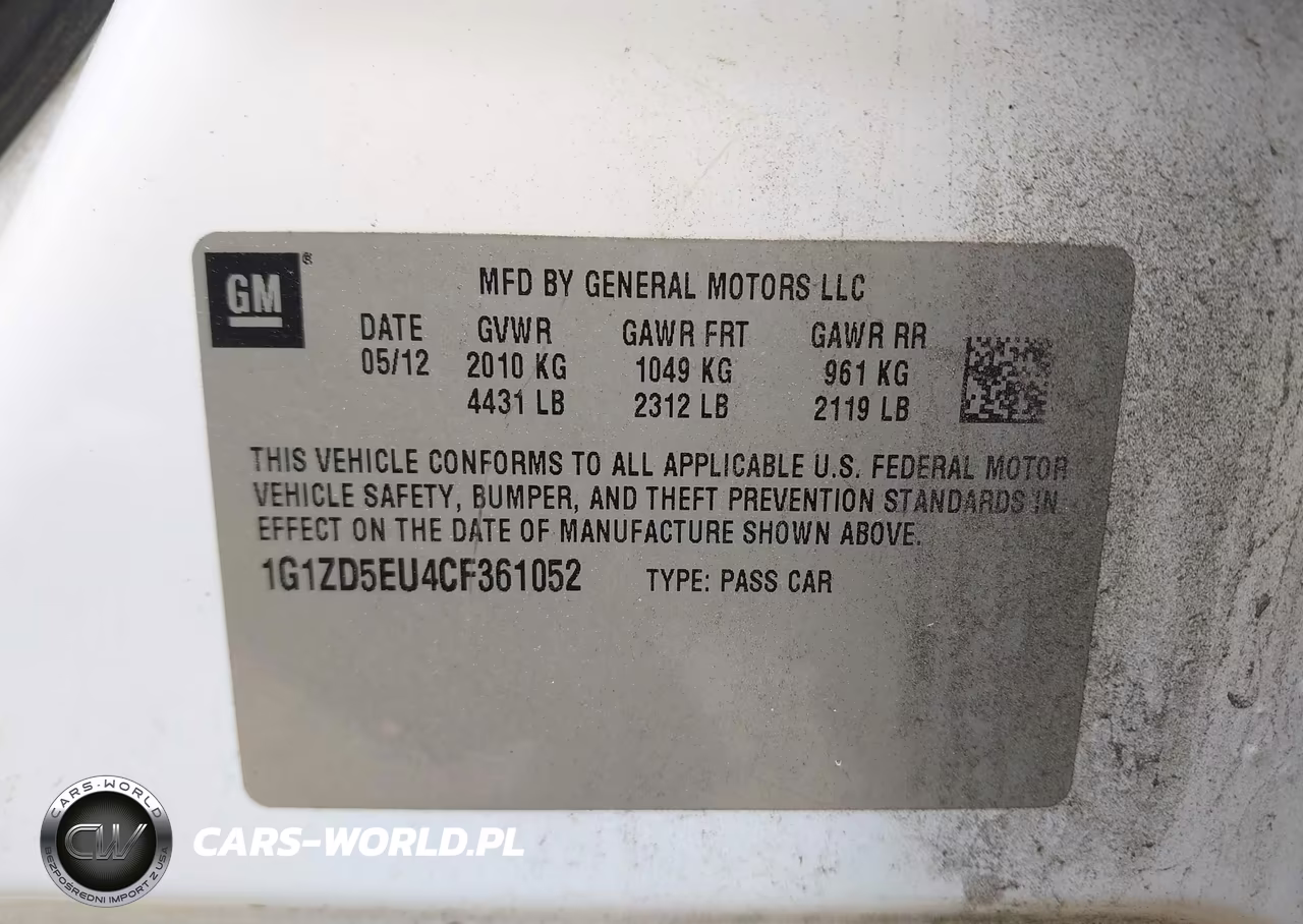2012 Chevrolet Malibu 2Lt VIN:1G1ZD5EU4CF361052 - 9