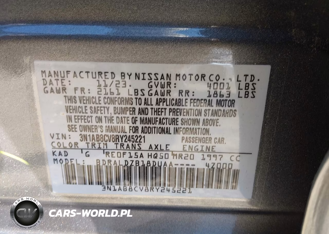 2024 Nissan Sentra Sv Xtronic Cvt VIN:3N1AB8CV8RY245221 - 9