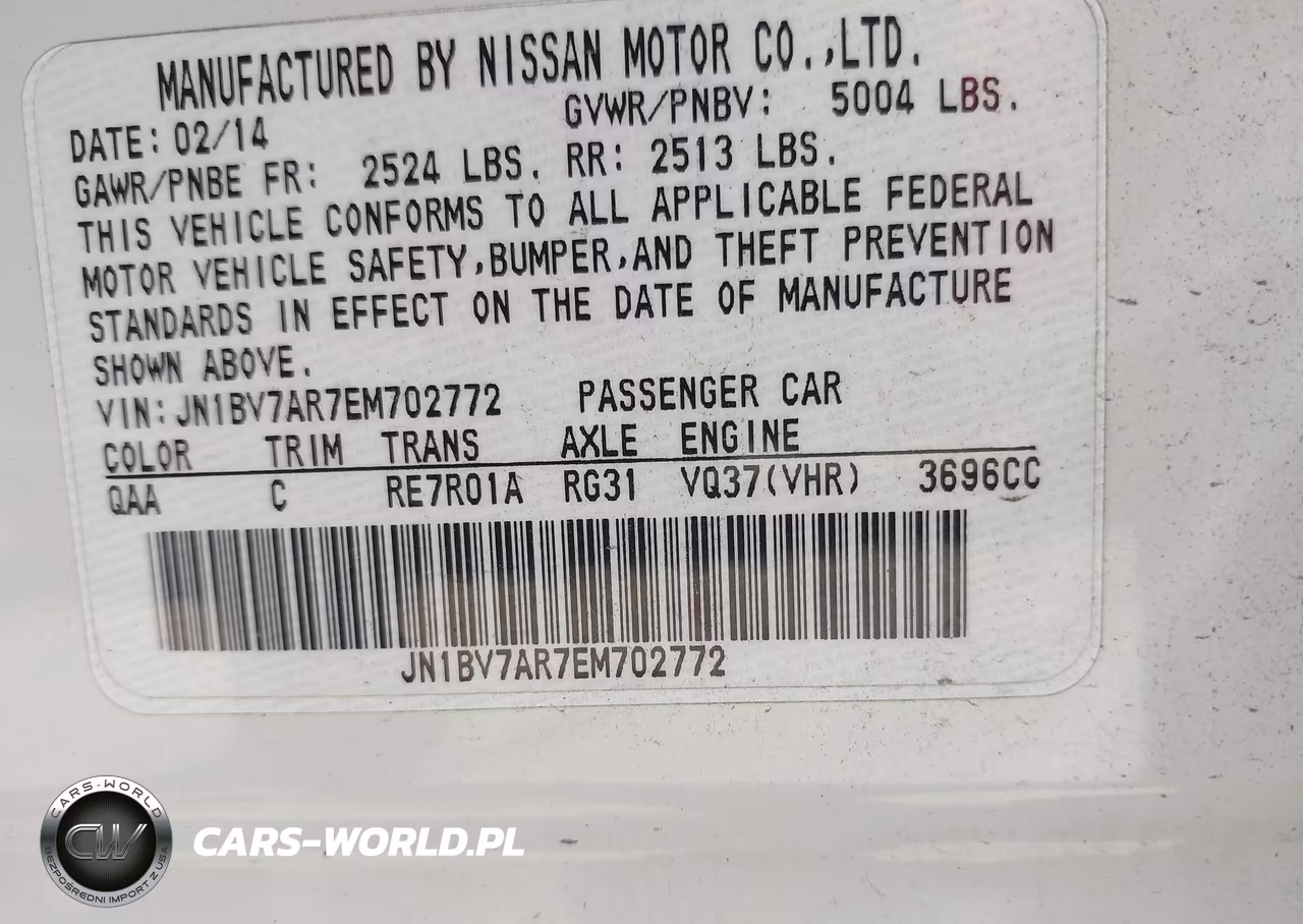 2014 Infiniti Q50 Premium VIN:JN1BV7AR7EM702772 - 9