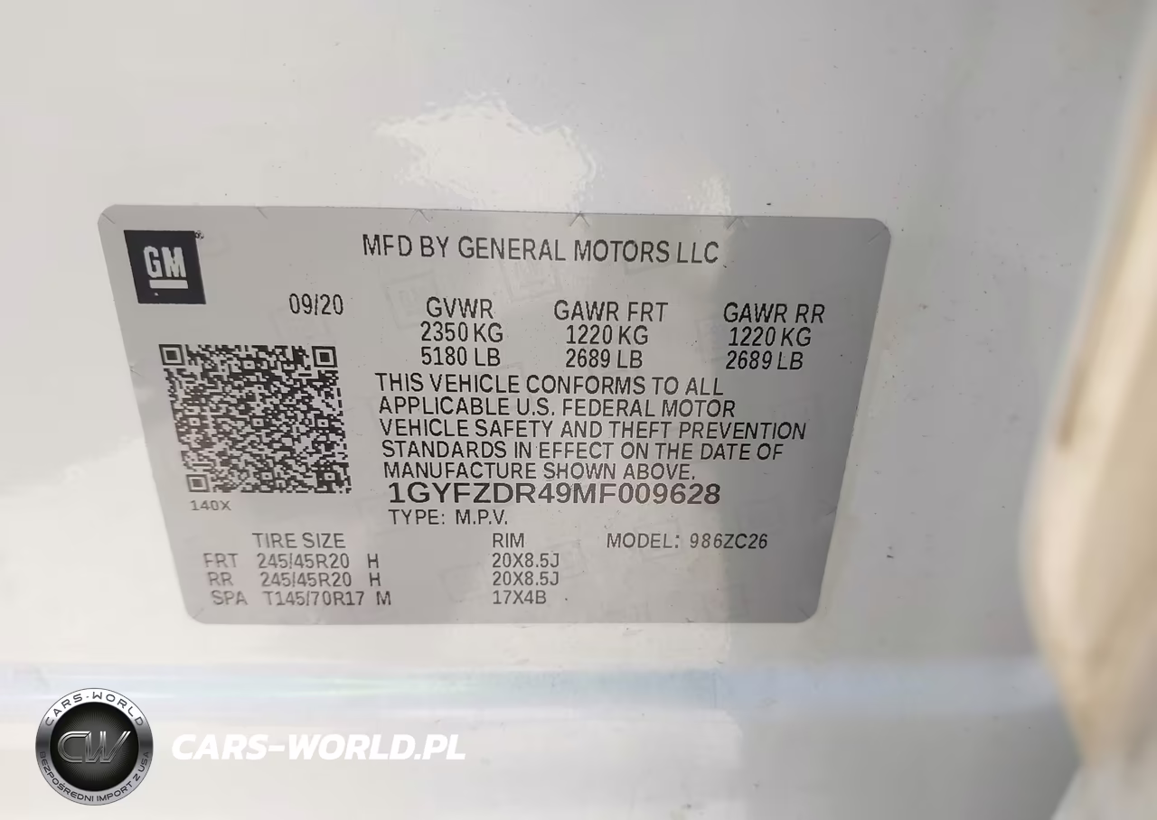 2021 Cadillac Xt4 Awd Premium Luxury VIN:1GYFZDR49MF009628 - 9