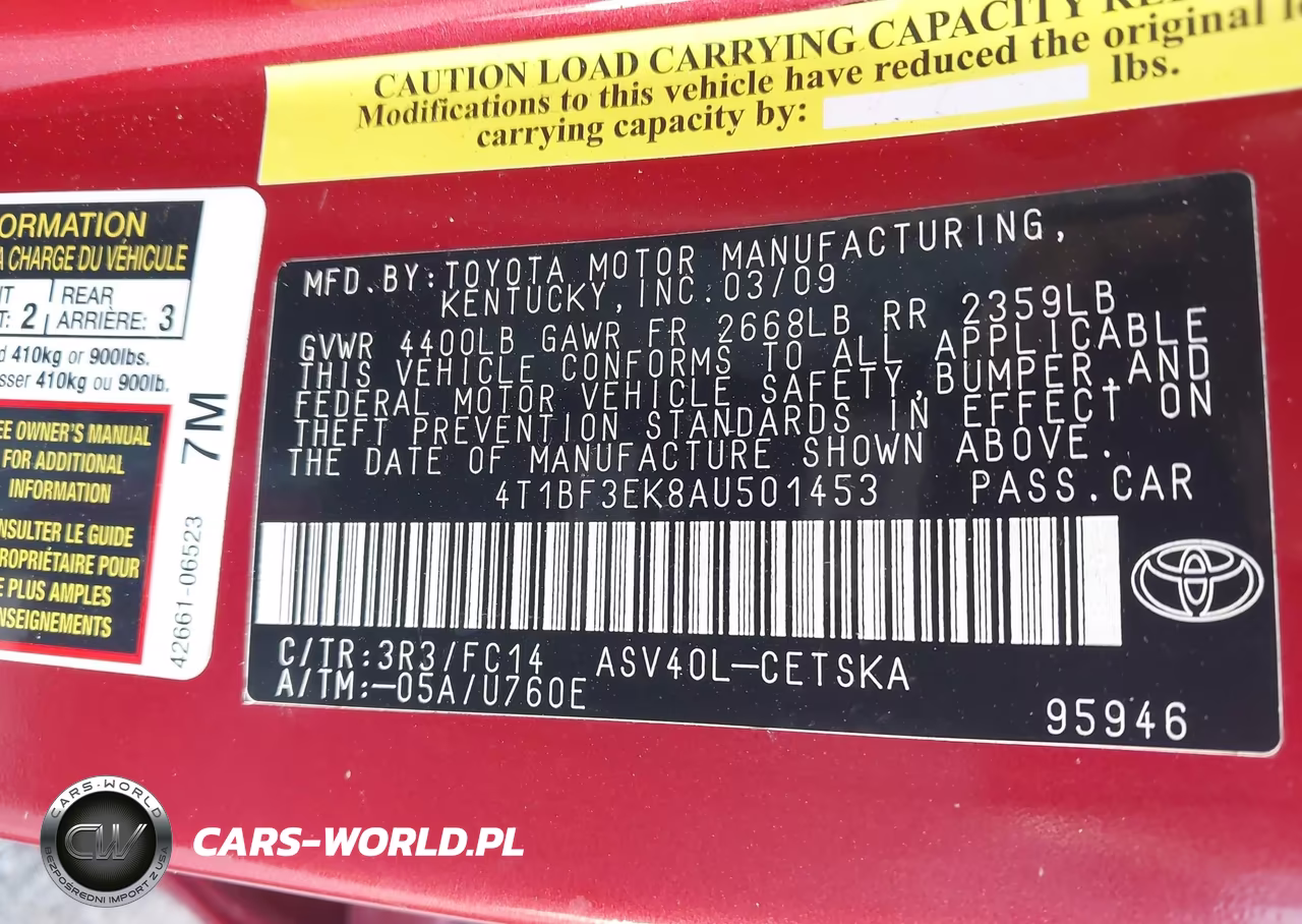 2010 Toyota Camry Se VIN:4T1BF3EK8AU501453 - 9