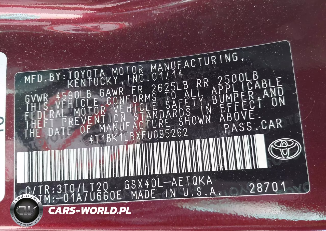 2014 Toyota Avalon Xle Touring VIN:4T1BK1EBXEU095262 - 9