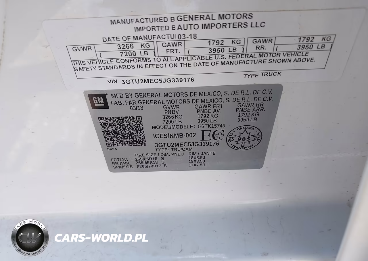 2018 GMC Sierra 1500 Sle VIN:3GTU2MEC5JG339176 - 9