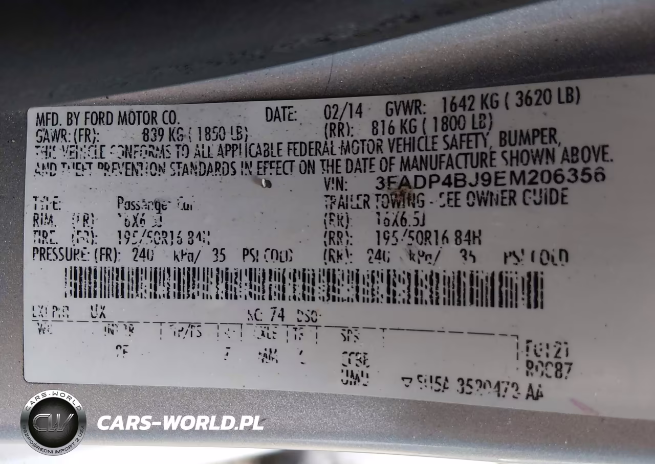 2014 Ford Fiesta Se VIN:3FADP4BJ9EM206356 - 9