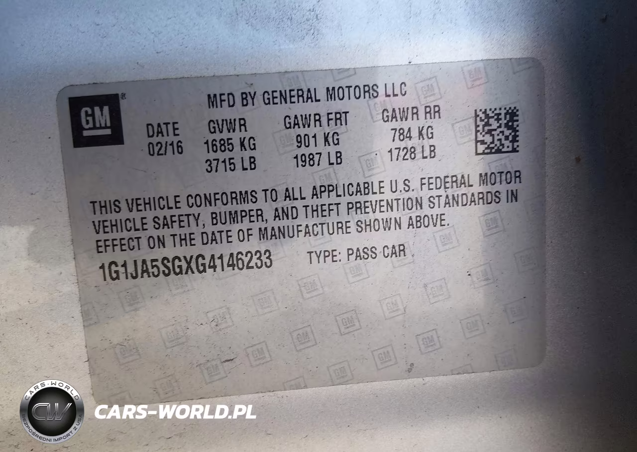 2016 Chevrolet Sonic Ls Auto VIN:1G1JA5SGXG4146233 - 9