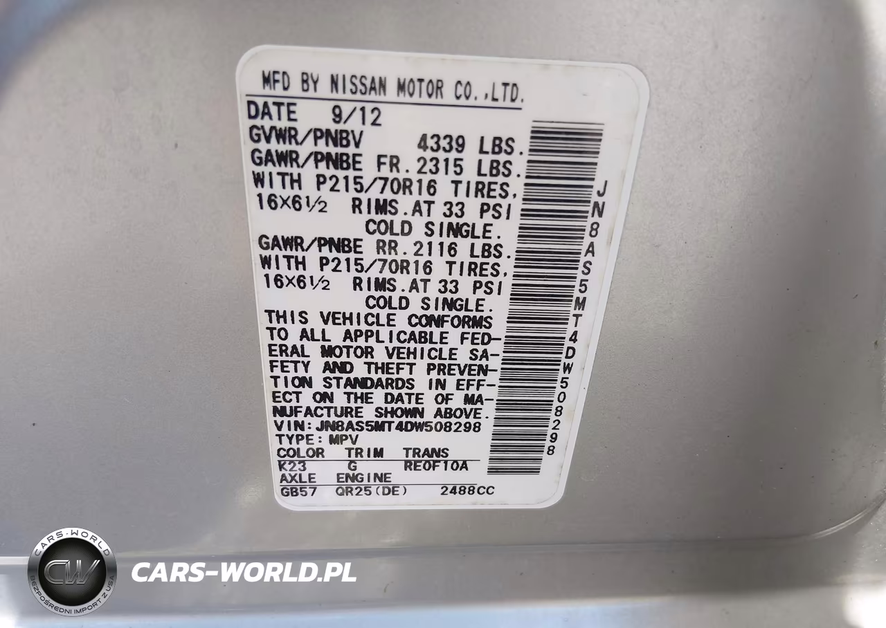 2013 Nissan Rogue S VIN:JN8AS5MT4DW508298 - 9