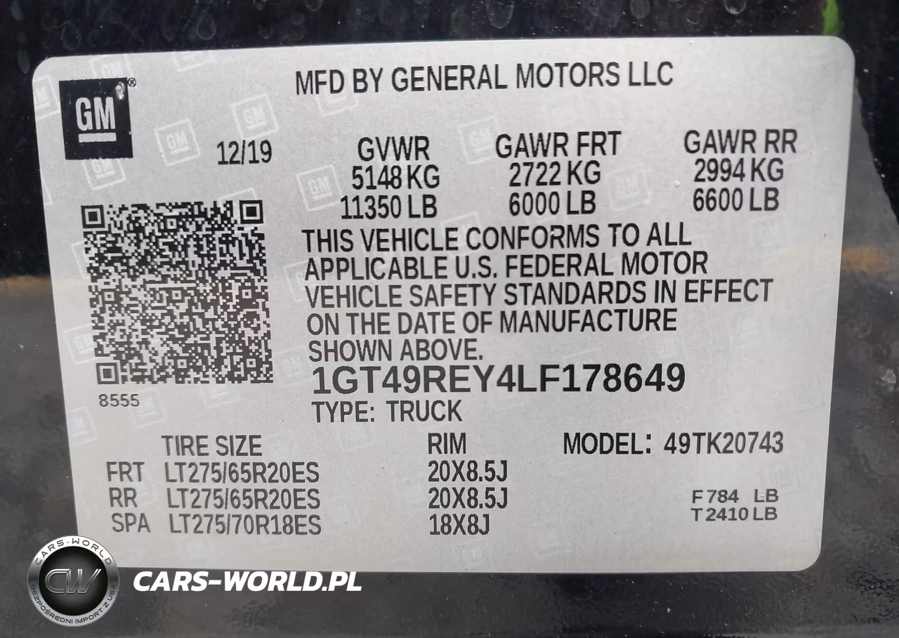 2020 GMC Sierra 2500Hd 4Wd Standard Bed Denali VIN:1GT49REY4LF178649 - 9