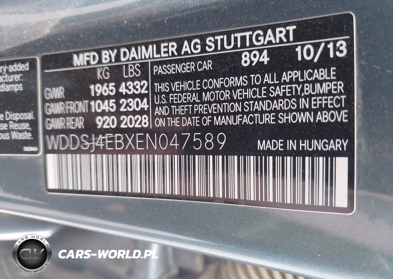 2014 Mercedes-Benz Cla 250 VIN:WDDSJ4EBXEN047589 - 9