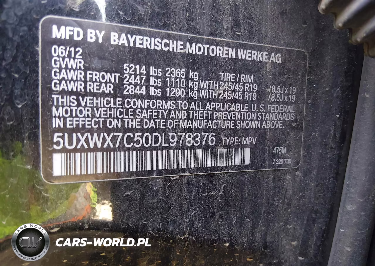2013 BMW X3 xDrive35I VIN:5UXWX7C50DL978376 - 9