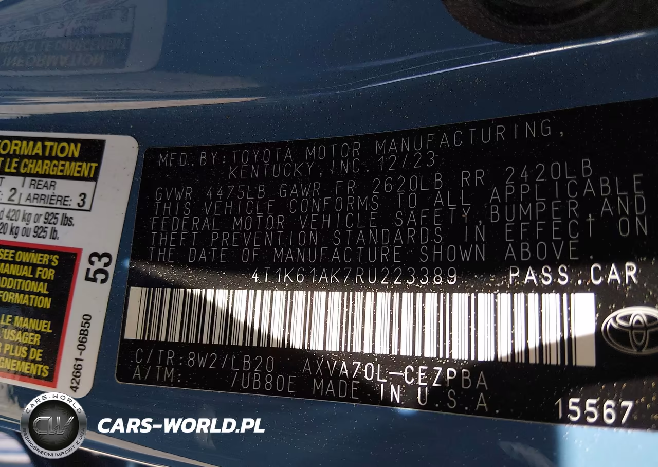 2024 Toyota Camry Xse VIN:4T1K61AK7RU223389 - 9