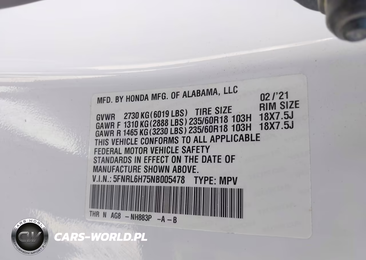 2022 Honda Odyssey Ex-L VIN:5FNRL6H75NB005478 - 9