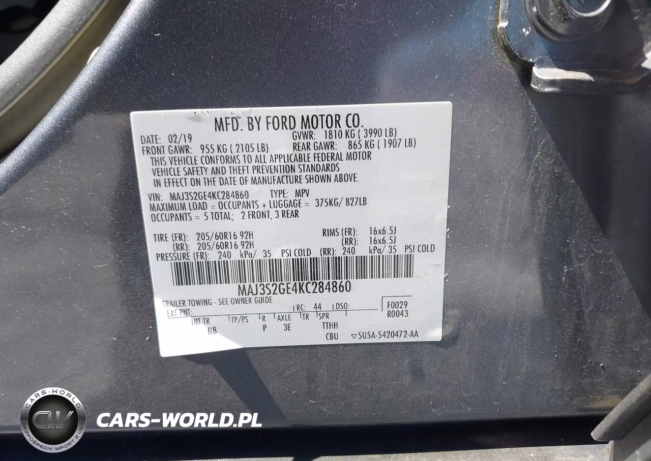 2019 Ford Ecosport Se VIN:MAJ3S2GE4KC284860 - 9