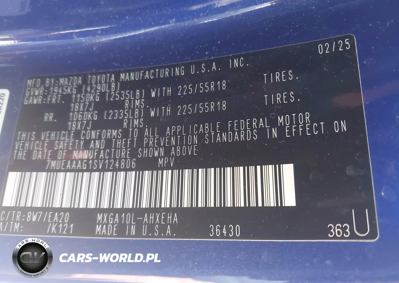 2025 Toyota Corolla Cross Xle VIN:7MUEAAAG1SV124806 - 9