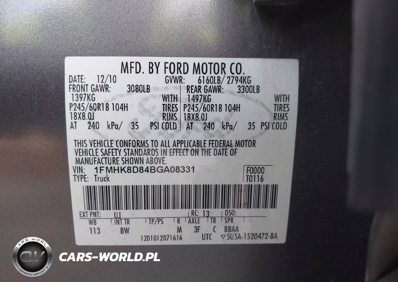 2011 Ford Explorer Xlt VIN:1FMHK8D84BGA08331 - 9