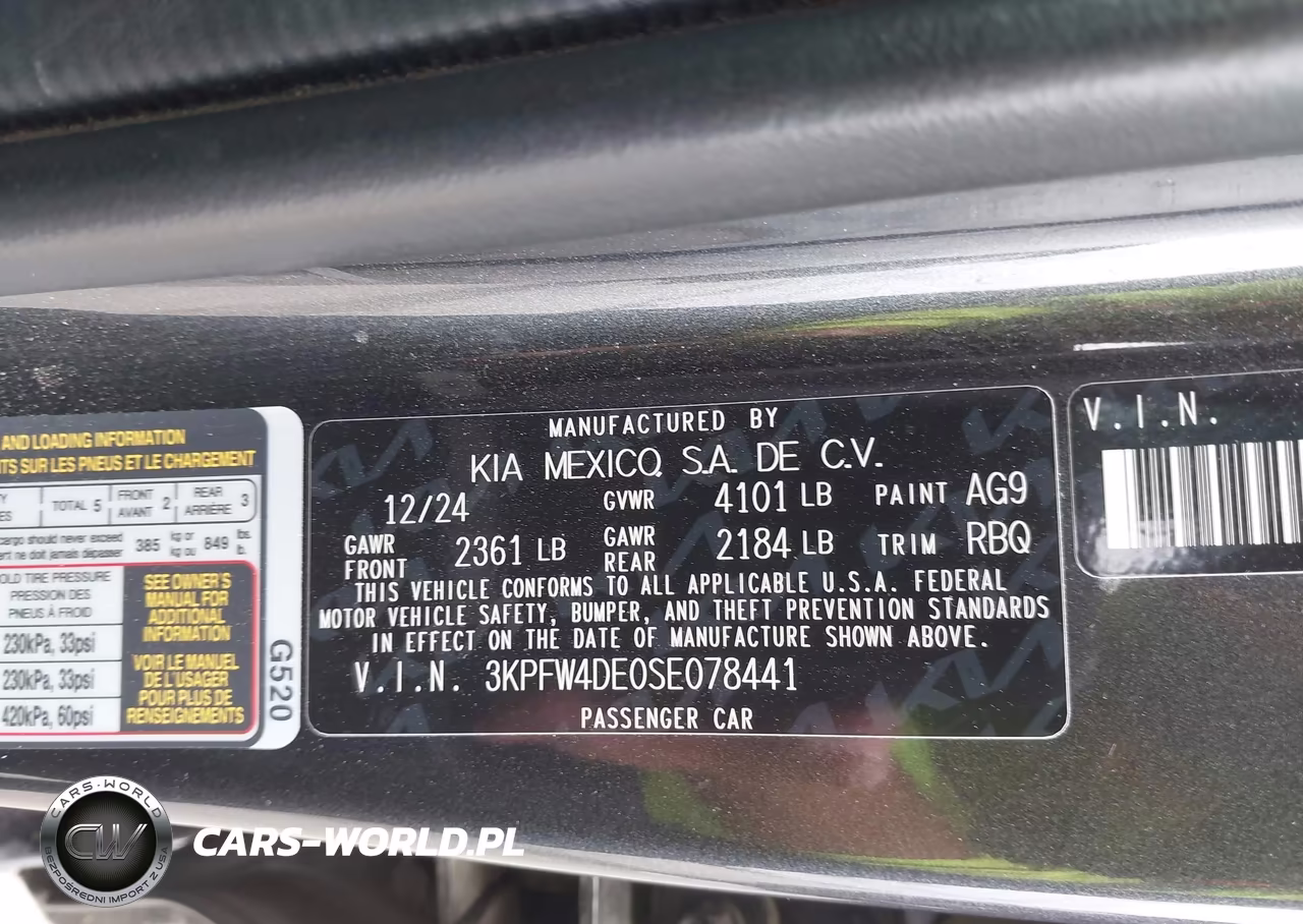 2025 Kia K4 Gt-Line VIN:3KPFW4DE0SE078441 - 9