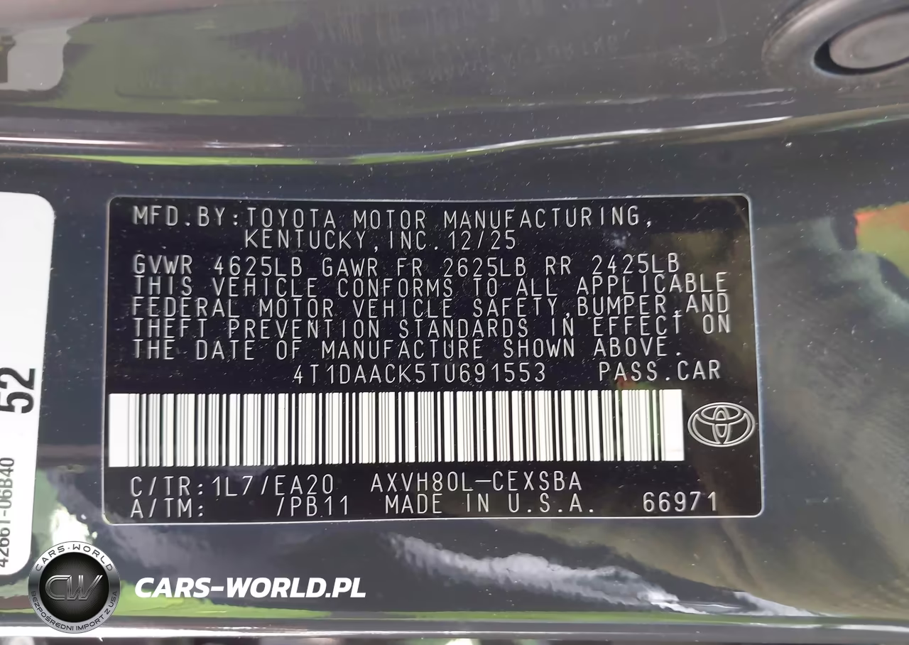 2026 Toyota Camry Se VIN:4T1DAACK5TU691553 - 9