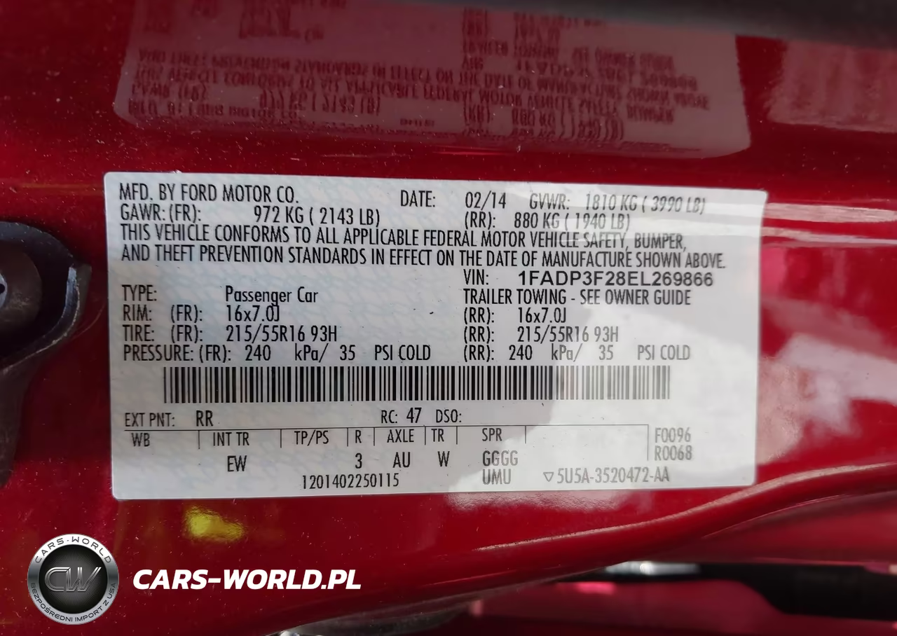 2014 Ford Focus Se VIN:1FADP3F28EL269866 - 9