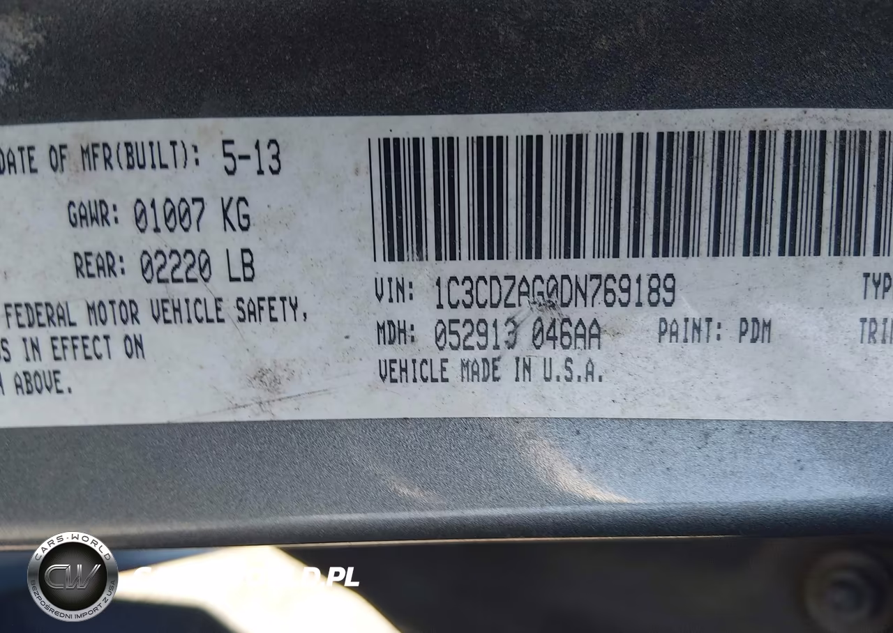 2013 Dodge Avenger Se V6 VIN:1C3CDZAG0DN769189 - 9