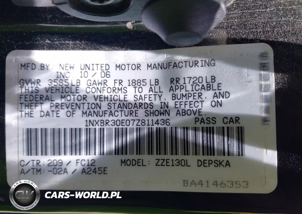 2007 Toyota Corolla S VIN:1NXBR30E07Z811436 - 9