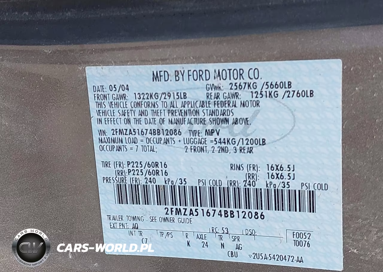 2004 Ford Freestar Se VIN:2FMZA51674BB12086 - 9