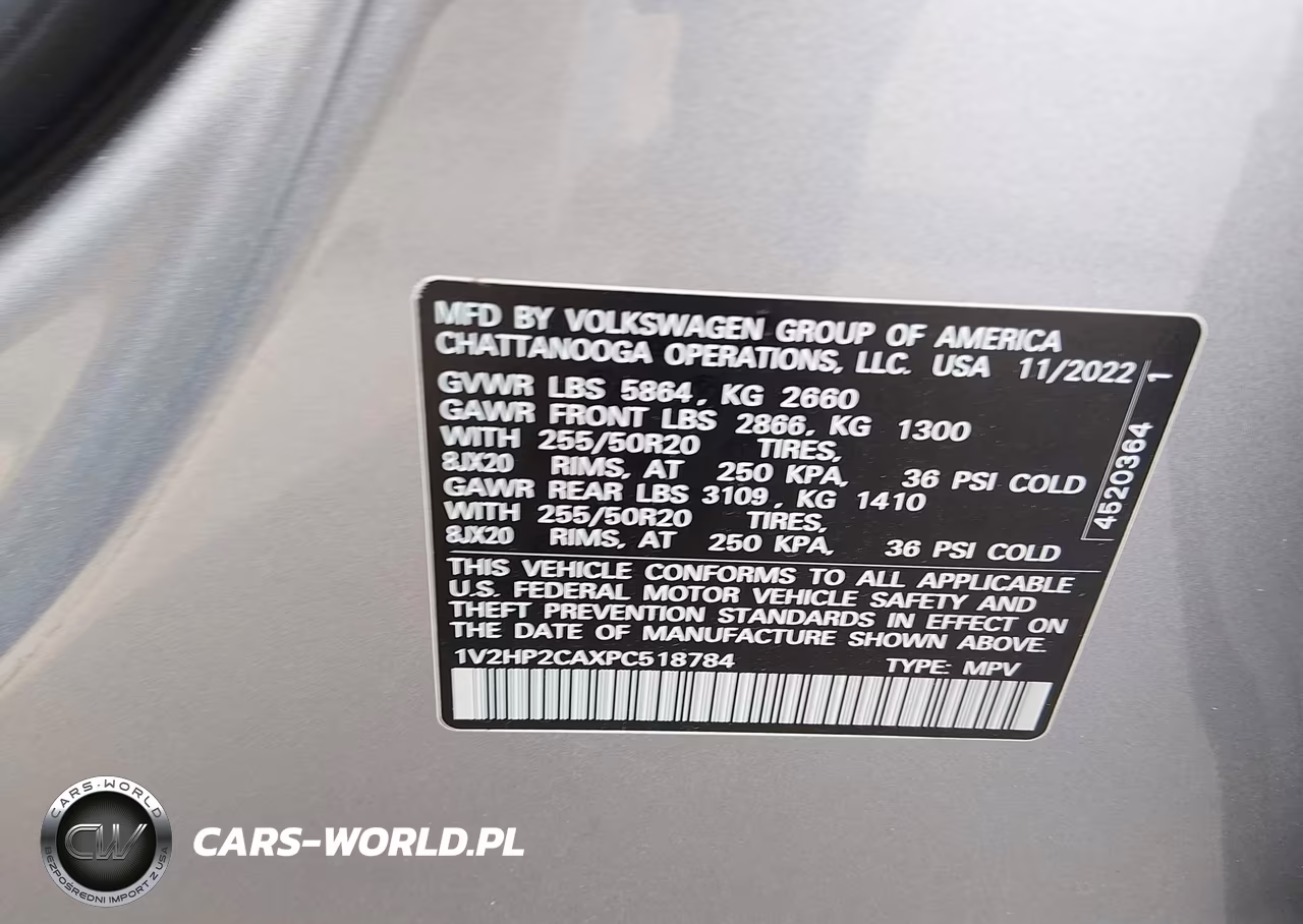 2023 Volkswagen Atlas 2.0T Se W-Technology VIN:1V2HP2CAXPC518784 - 9