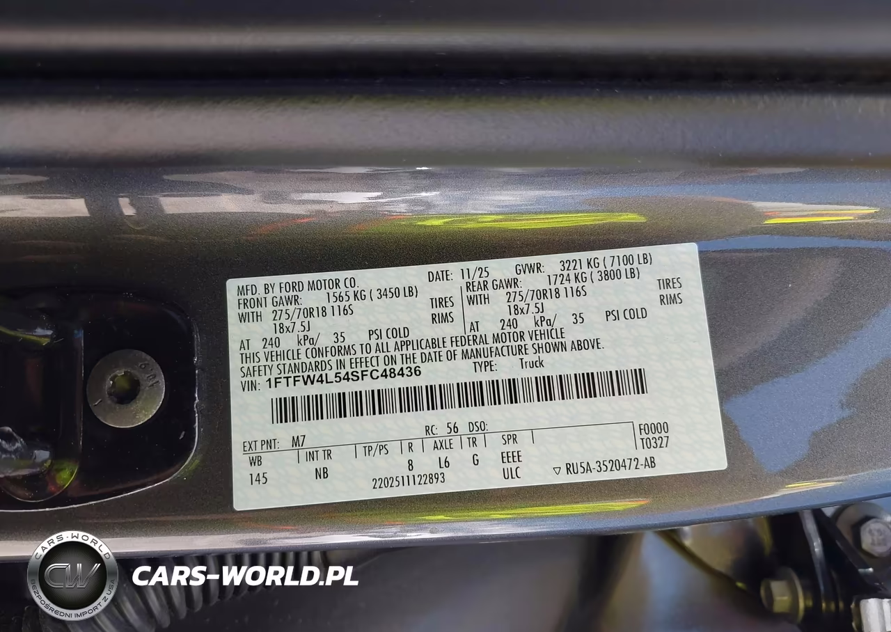 2025 Ford F-150 Tremor VIN:1FTFW4L54SFC48436 - 9