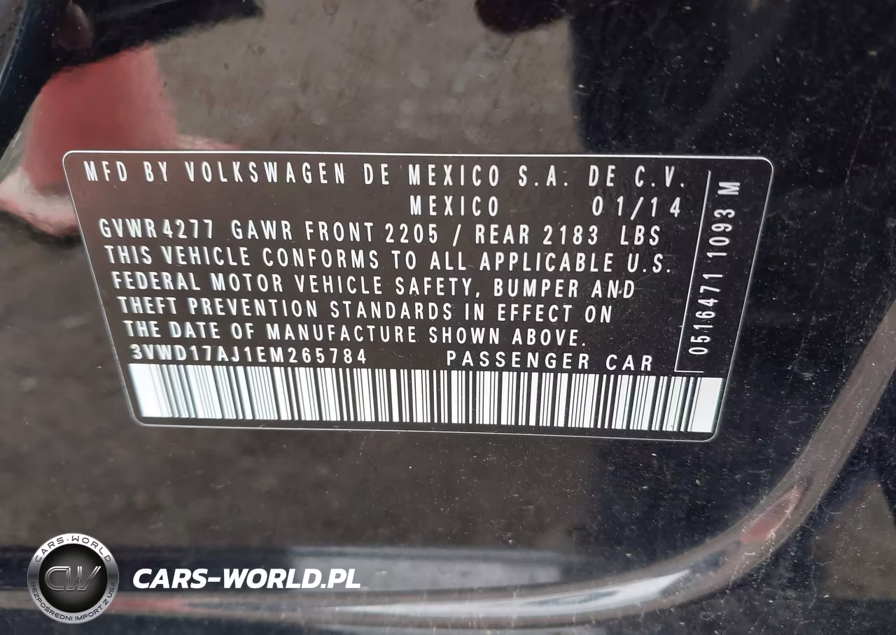 2014 Volkswagen Jetta 1.8T Se VIN:3VWD17AJ1EM265784 - 9