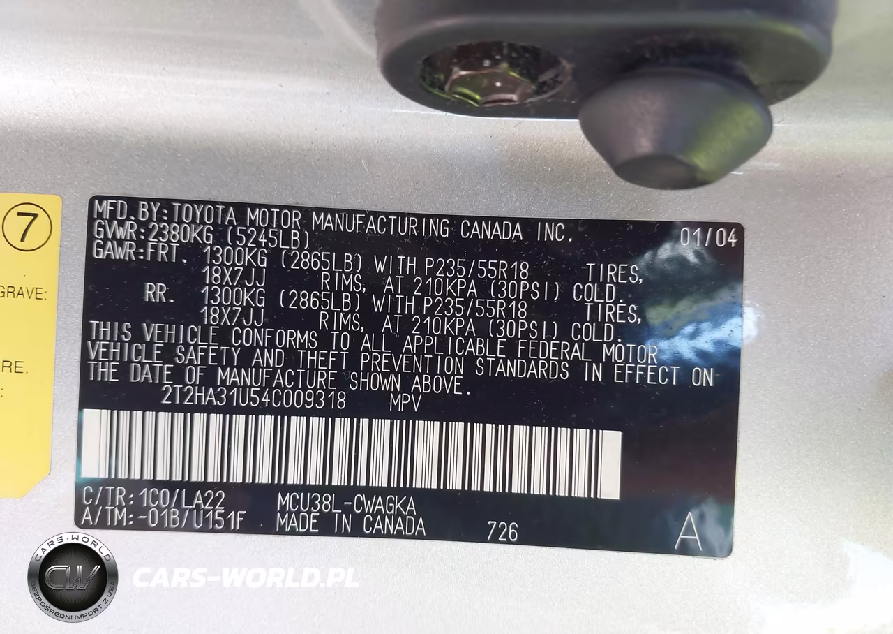 2004 Lexus Rx 330 VIN:2T2HA31U54C009318 - 9