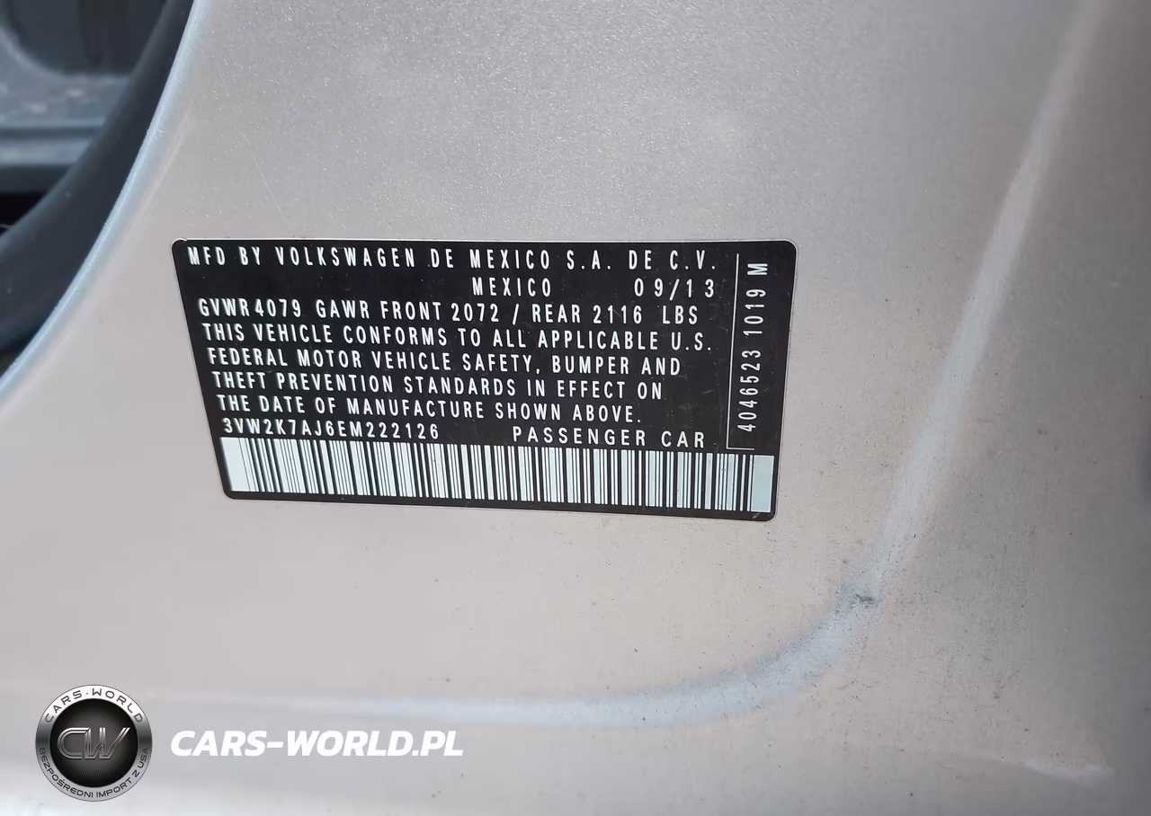 2014 Volkswagen Jetta 2.0L S VIN:3VW2K7AJ6EM222126 - 9
