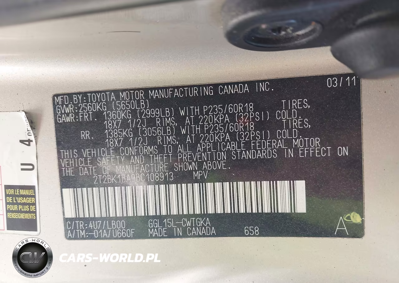 2011 Lexus Rx 350 VIN:2T2BK1BA9BC108913 - 9