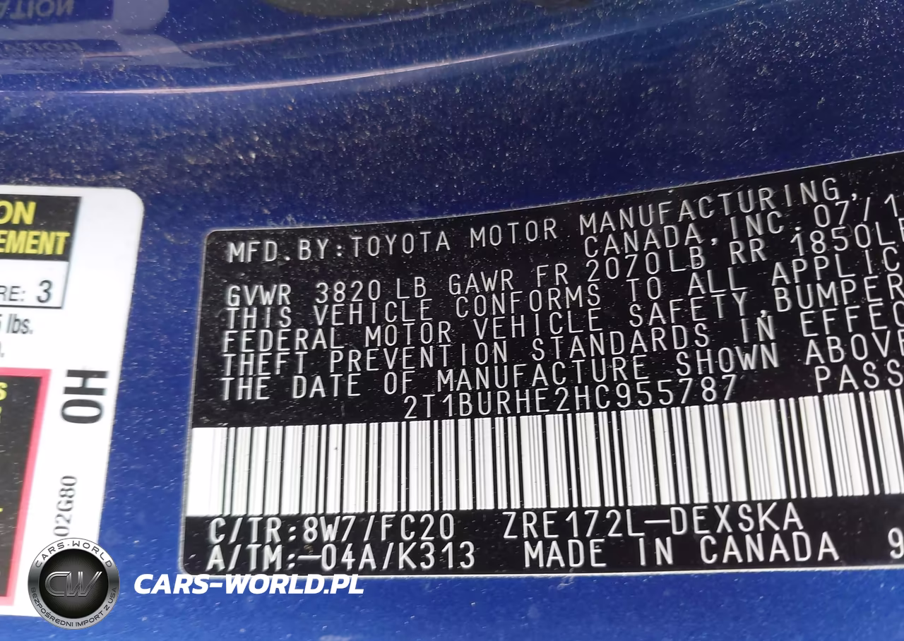 2017 Toyota Corolla Se VIN:2T1BURHE2HC955787 - 9