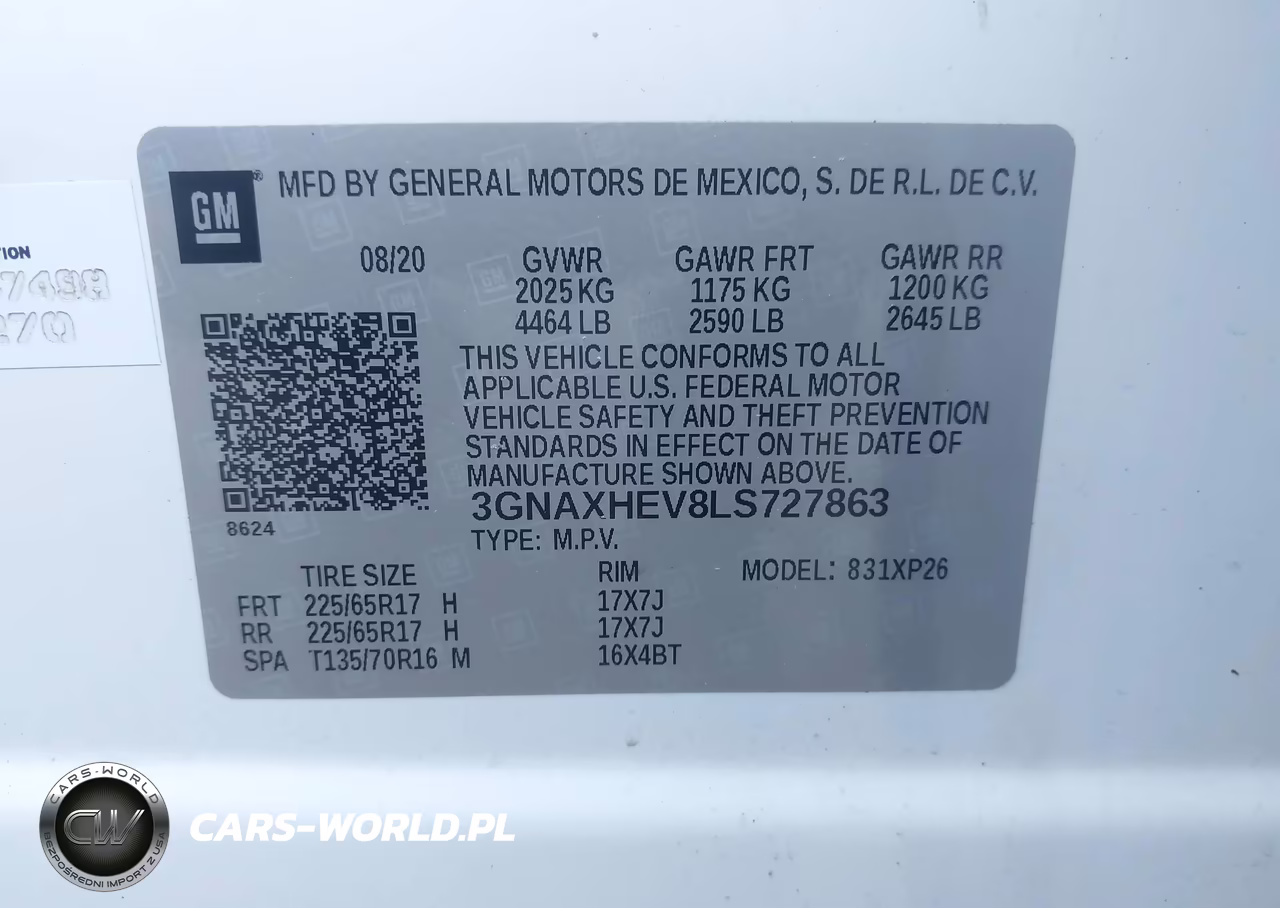 2020 Chevrolet Equinox Fwd Ls VIN:3GNAXHEV8LS727863 - 9