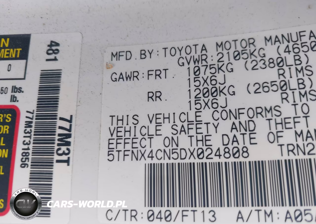 2013 Toyota Tacoma VIN:5TFNX4CN5DX024808 - 9