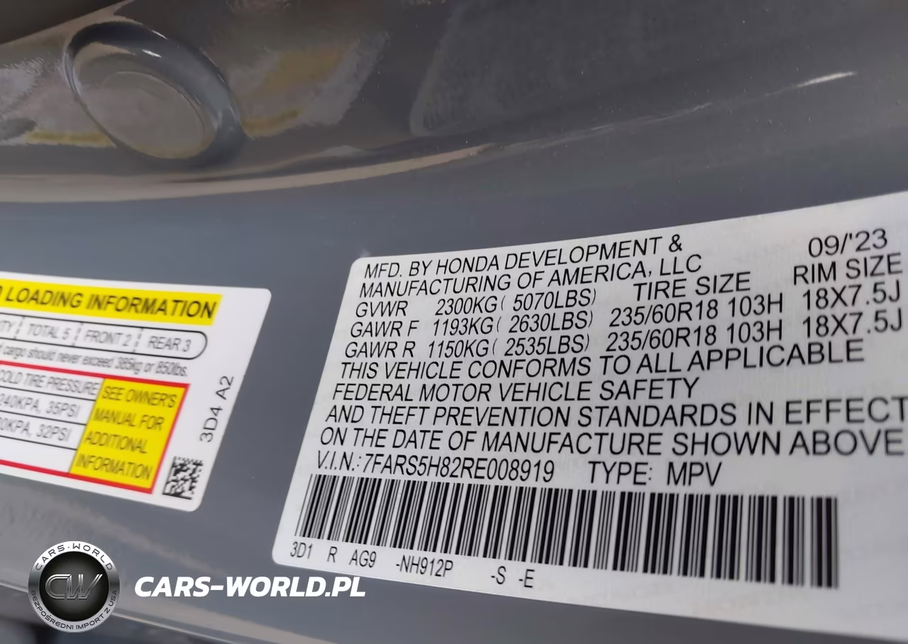 2024 Honda Cr-V Hybrid Sport-L VIN:7FARS5H82RE008919 - 9