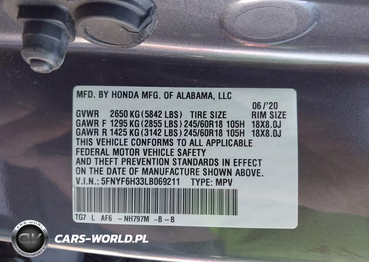 2020 Honda Pilot Awd Ex VIN:5FNYF6H33LB069211 - 9