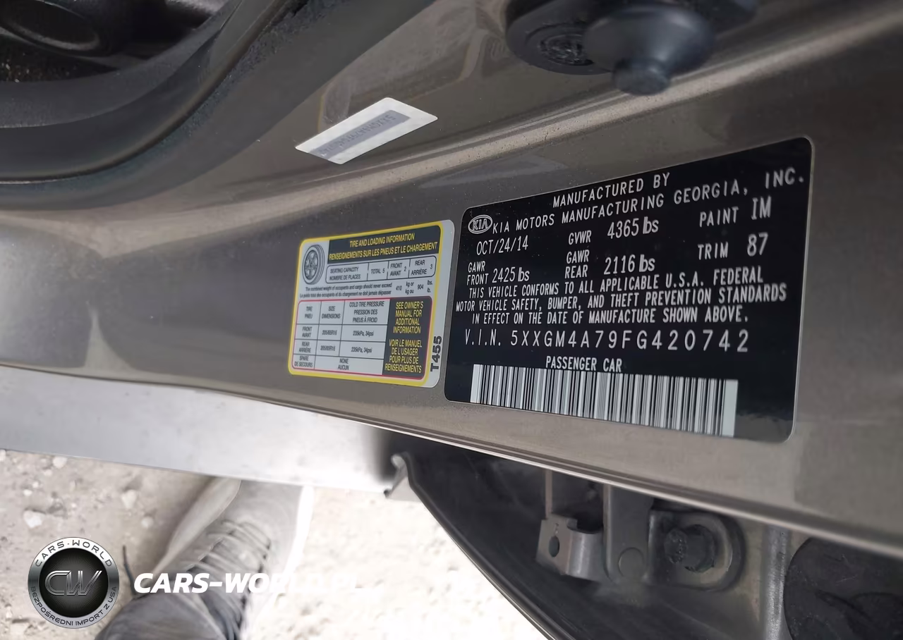 2015 Kia Optima Lx VIN:5XXGM4A79FG420742 - 9
