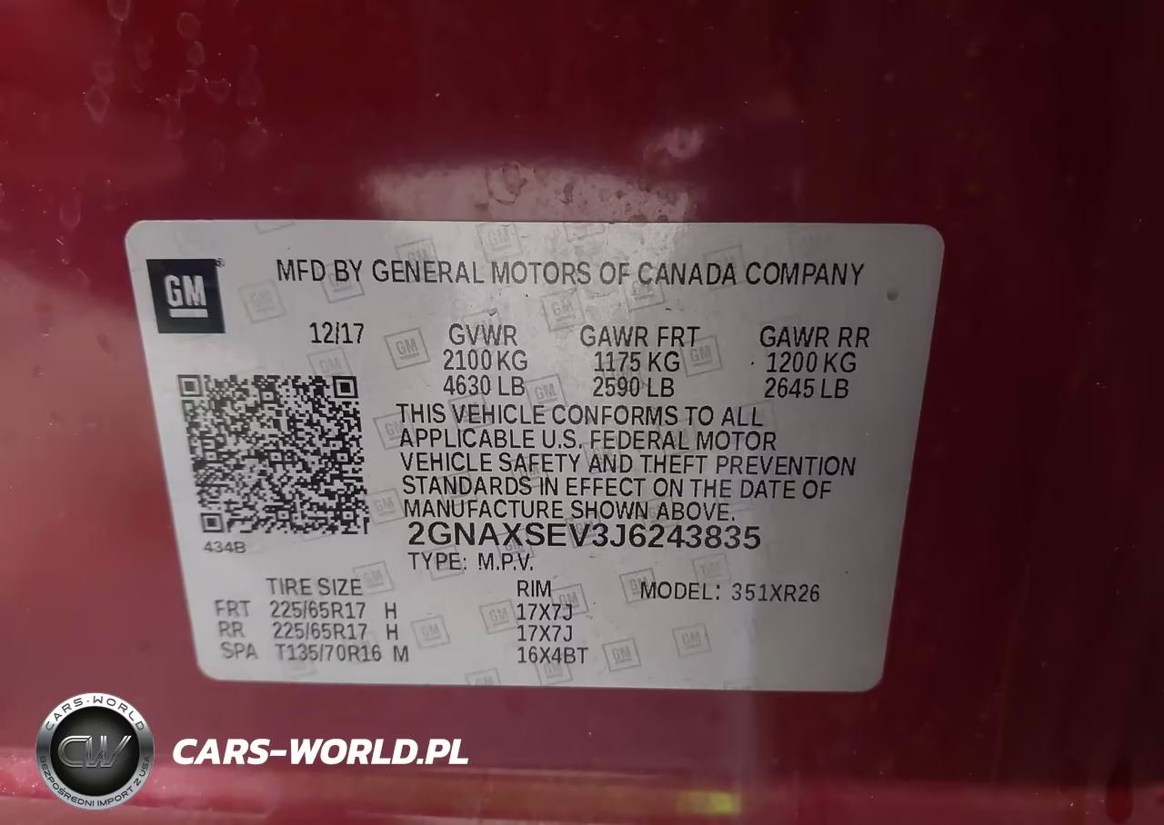 2018 Chevrolet Equinox Lt VIN:2GNAXSEV3J6243835 - 9