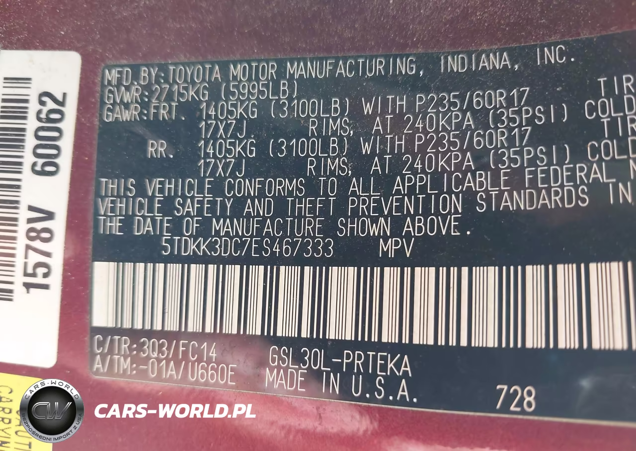 2014 Toyota Sienna Le V6 8 Passenger VIN:5TDKK3DC7ES467333 - 9