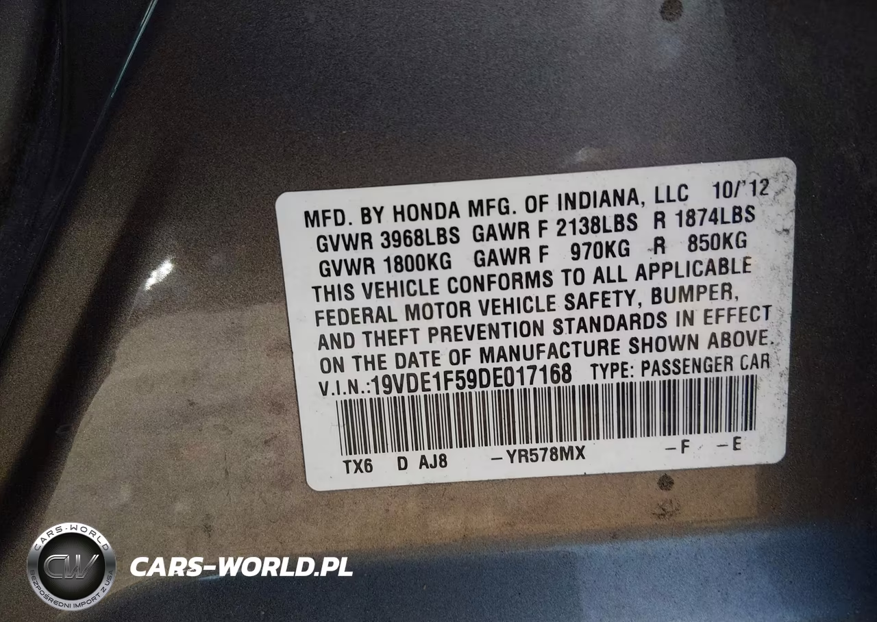 2013 Acura Ilx 2.0L VIN:19VDE1F59DE017168 - 9