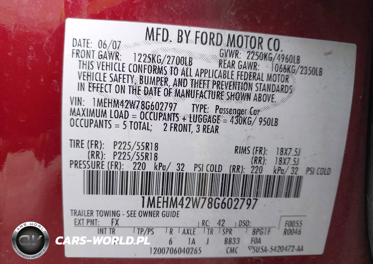 2008 Mercury Sable Premier VIN:1MEHM42W78G602797 - 9