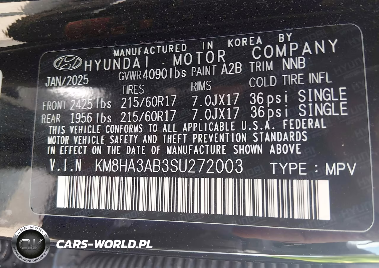 2025 Hyundai Kona Se VIN:KM8HA3AB3SU272003 - 9