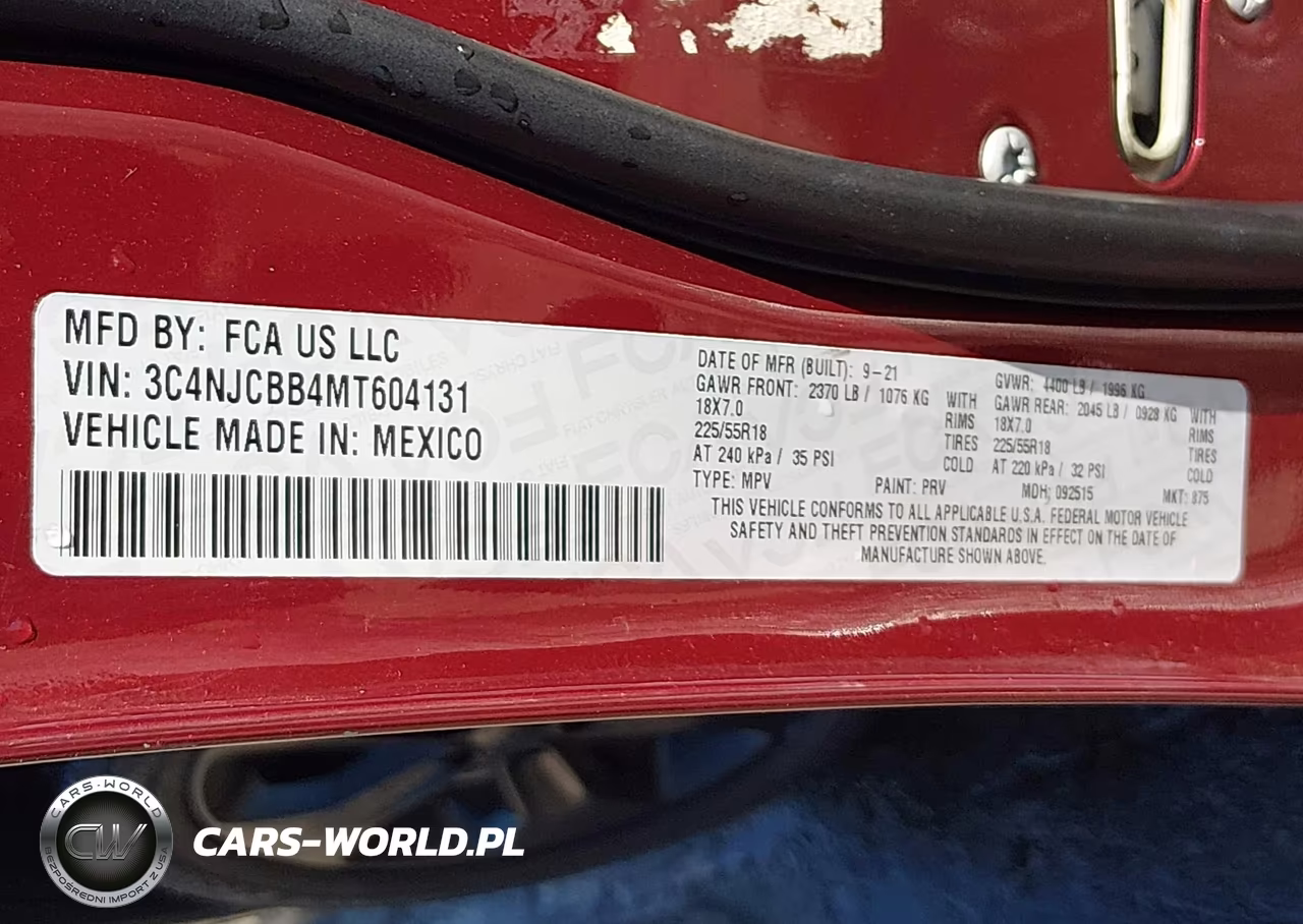 2021 Jeep Compass Altitude Fwd VIN:3C4NJCBB4MT604131 - 9