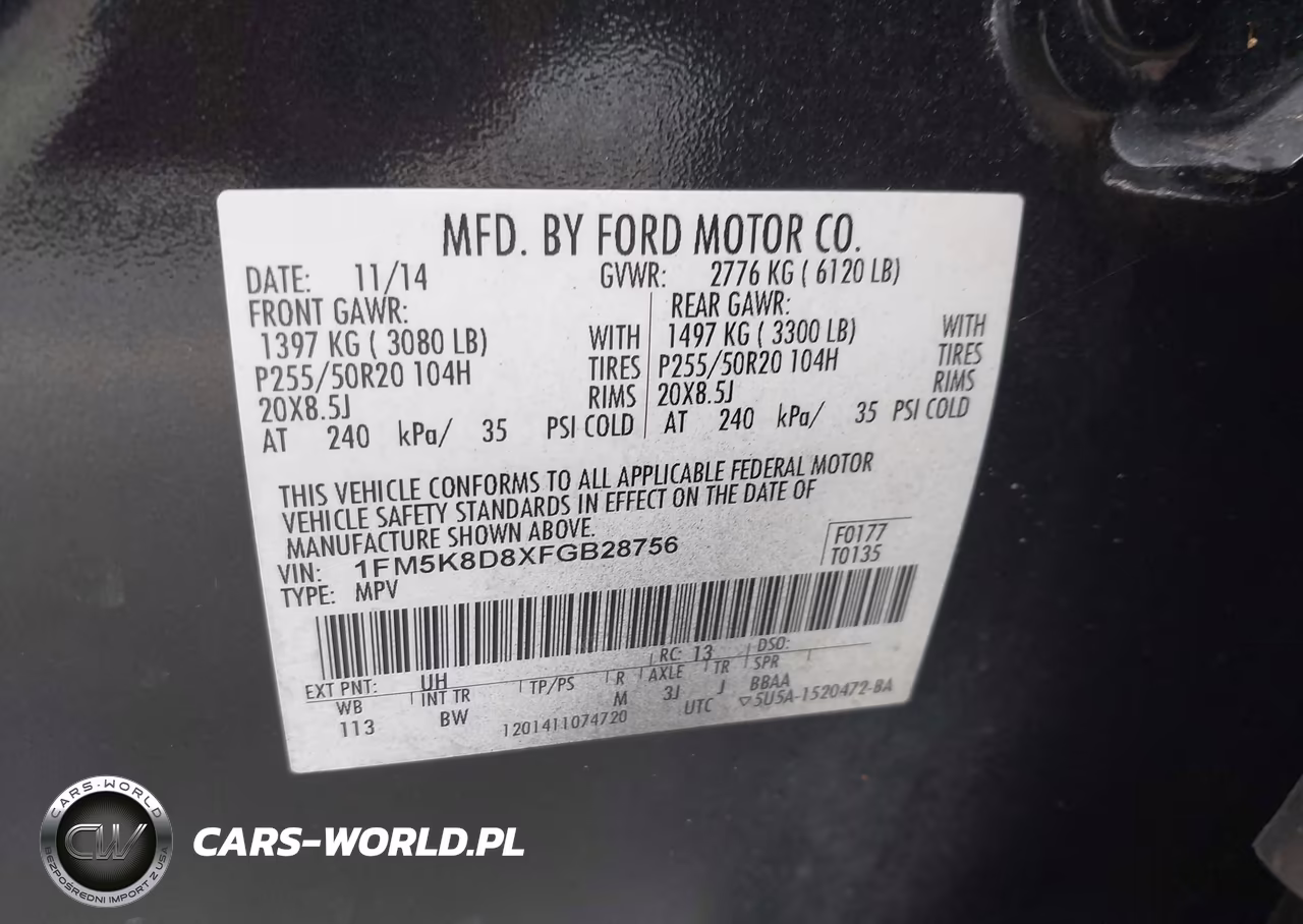 2015 Ford Explorer Xlt VIN:1FM5K8D8XFGB28756 - 9