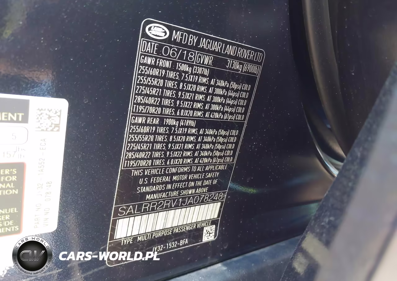 2018 Land Rover Discovery Hse VIN:SALRR2RV1JA078248 - 9